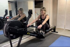 Polli happy rowing