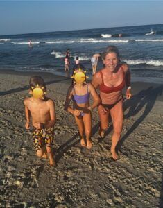 Running with Feliix and Maple on the beach